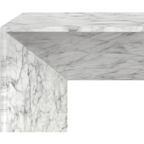 Nomad 52 X 27.5 inch Marble Look / White Outdoor Coffee Table